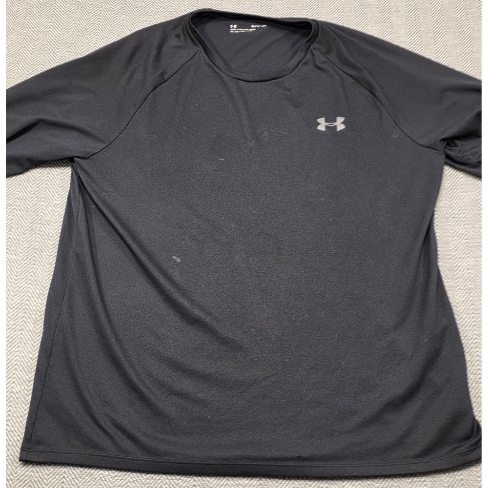 Under Armour Mens HeatGear Loose Fit Long Sleeve Shirt Black XL Activewear